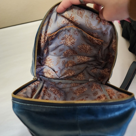 HOBO Cliff Sapphire Blue Leather Backpack - Picture 9 of 15